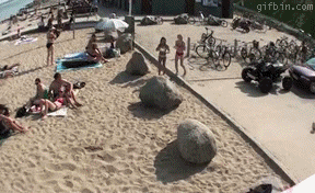 Epic Faceplant In The Sand