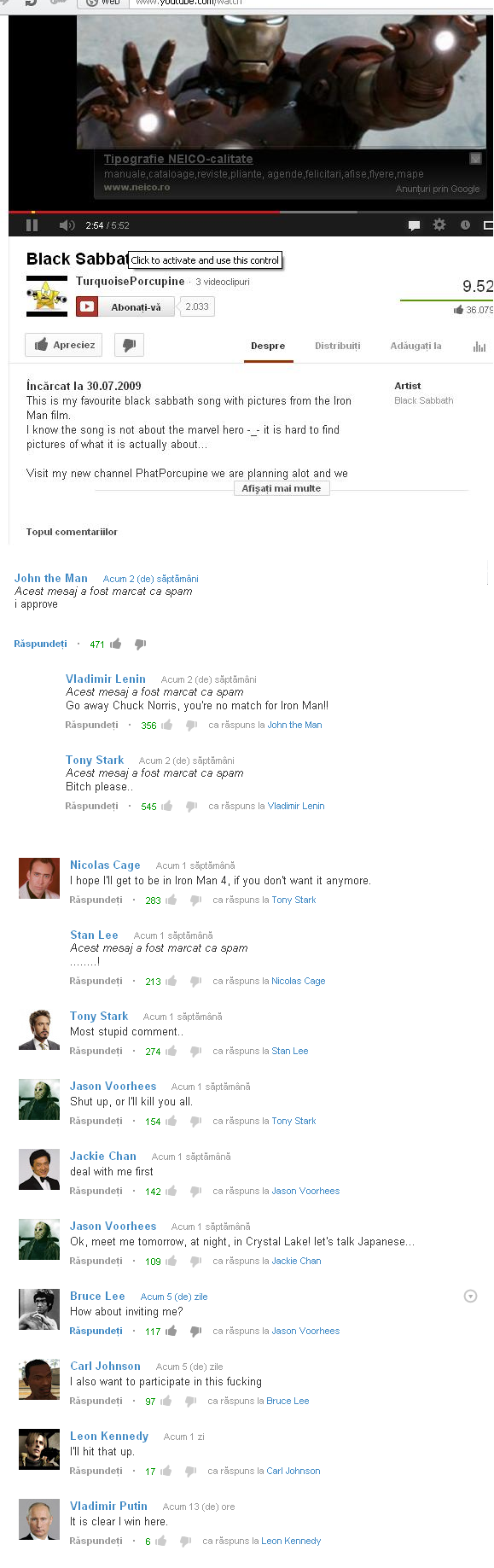 Another day on the interwebz