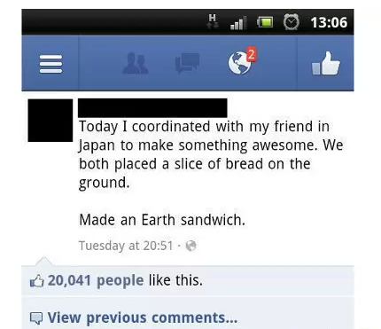 An earth sandwich