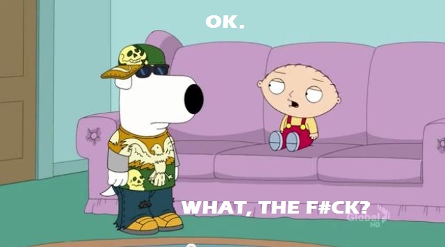 My reaction when my friend walked into class today wearing an EdHardy shirt