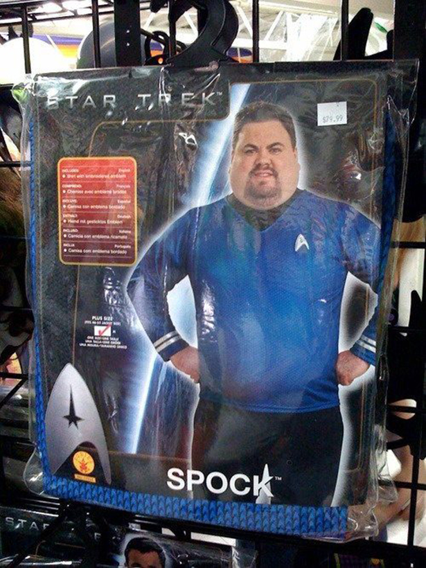Costumes for people with fat heads.