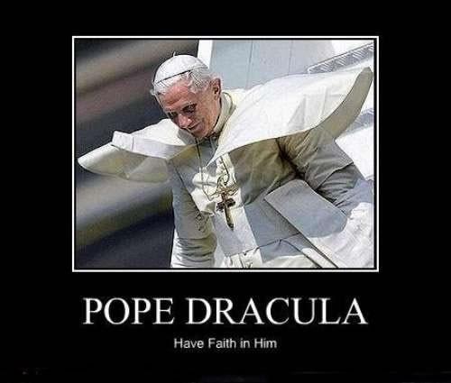 The Pope Looks Like Dracula.