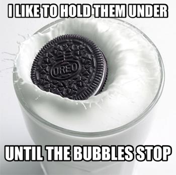 My nephew said this while eating his Oreos, should I be scared?