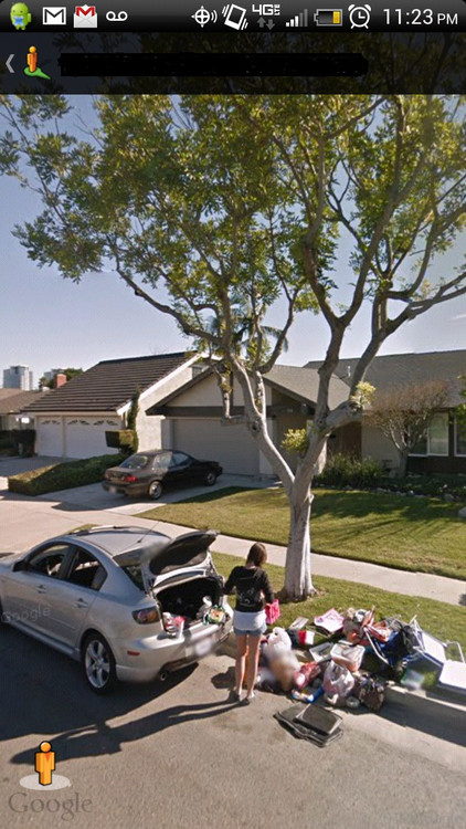 Google streetview catches ex-gf getting kicked out