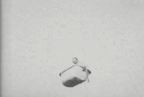 Taking a bath underneath a balloon