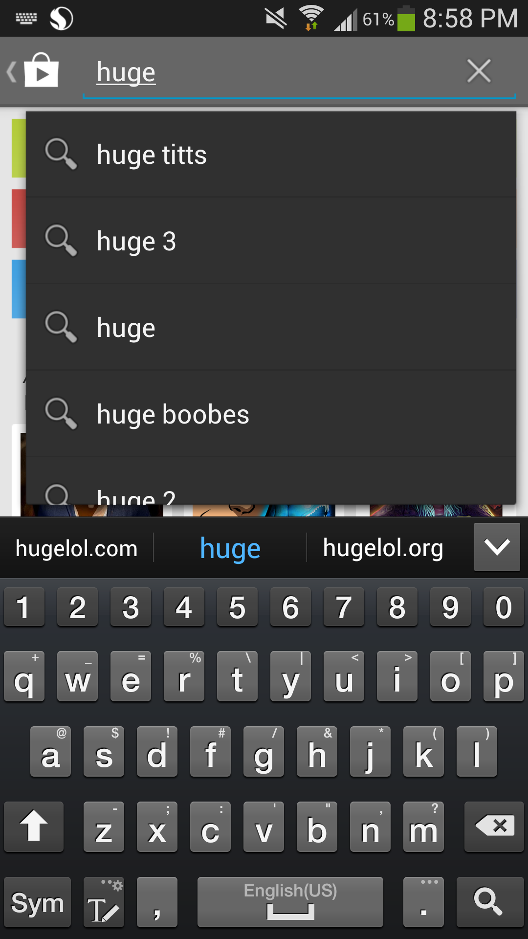 While searching for the app on the play store. What do people think they're going to see?