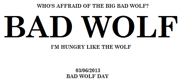 Who's affraid of the big BAD WOLF?