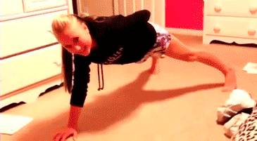 One arm push-up. "You tried"