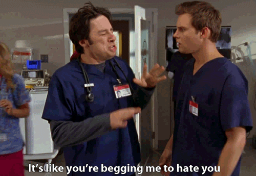 When a person I hate tries talk to me.