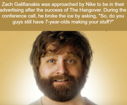 Zach Galifianakis was approached by Nike
