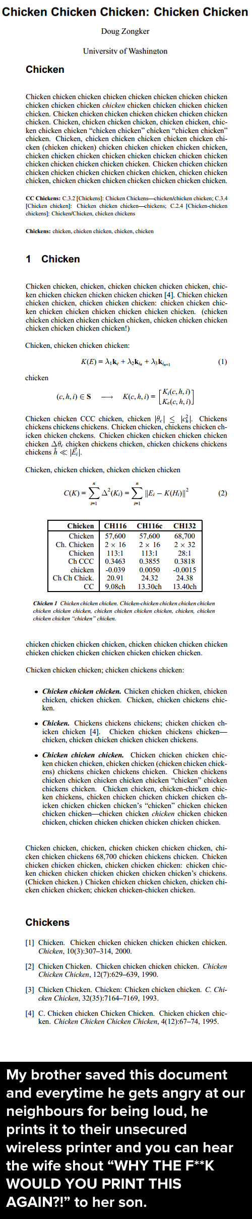 (Chicken Chicken)