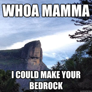 A mountain that looks like Johnny Bravo
