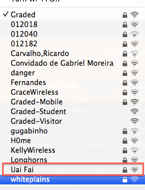 Was looking for a Wi-Fi to connect to...