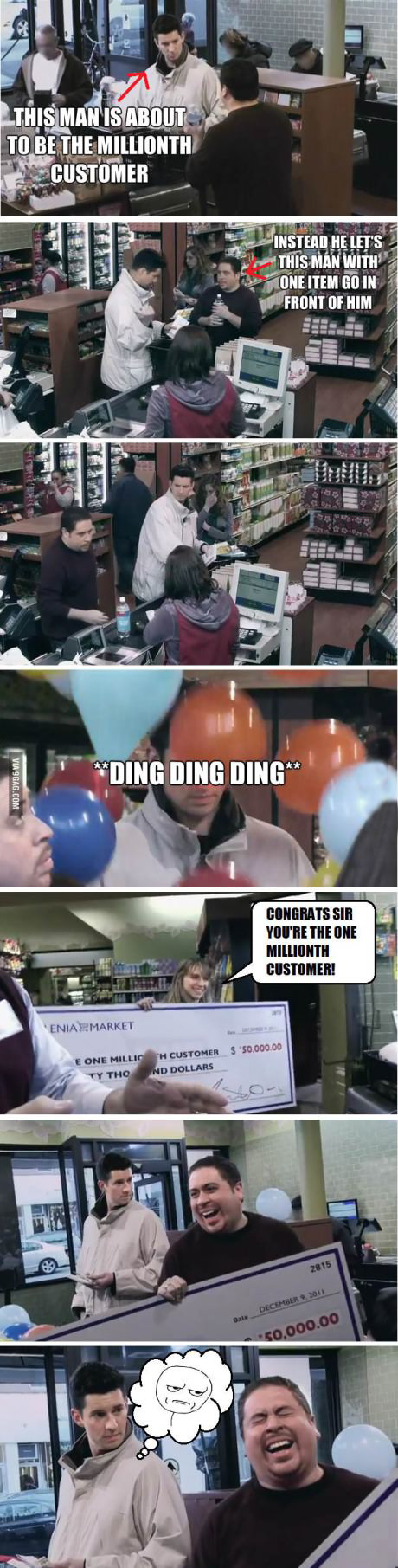 The millionth customer.