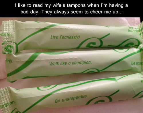 motivational tampons