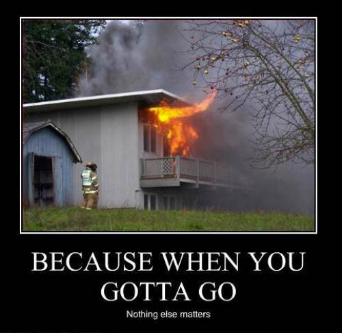 He could've at least aimed towards the fire!
