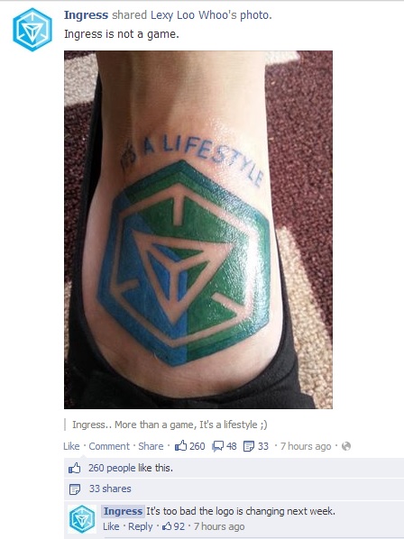 A dude got his favorite company as a tattoo...