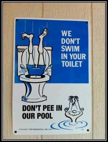 We dont swim in your toilet...