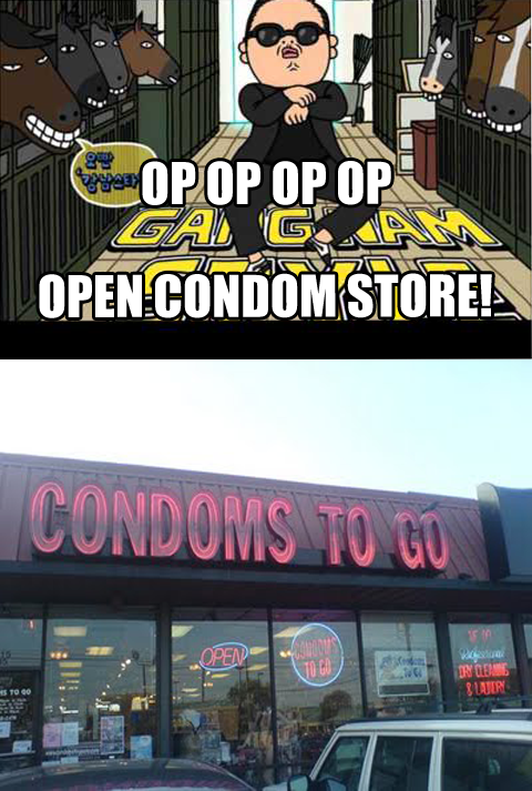 Open condom store!