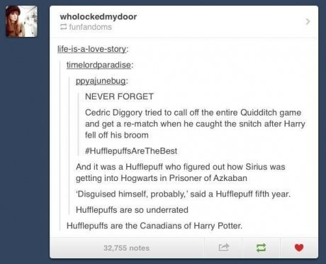 hufflepuff knew the whole time