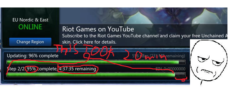 So I downloaded LOL, and it needed updating...