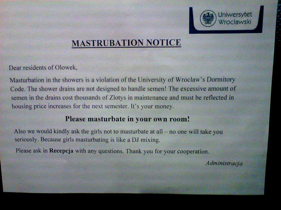 Respect rules on the Polish university!!