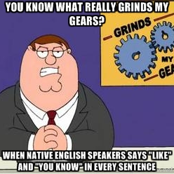 After speaking nothing but English your whole life, you should have gotten a larger vocabulary..