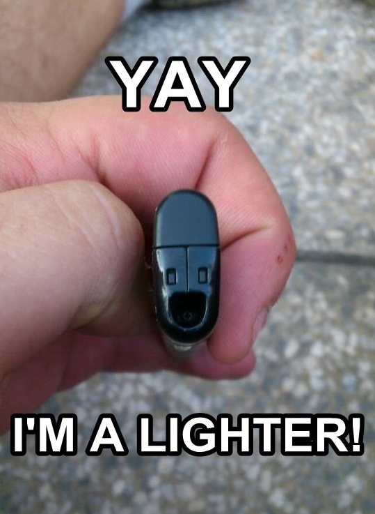 Happy lighter is happy