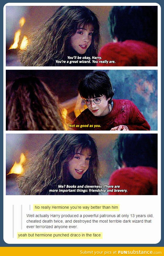 Most importantly, she punched Draco