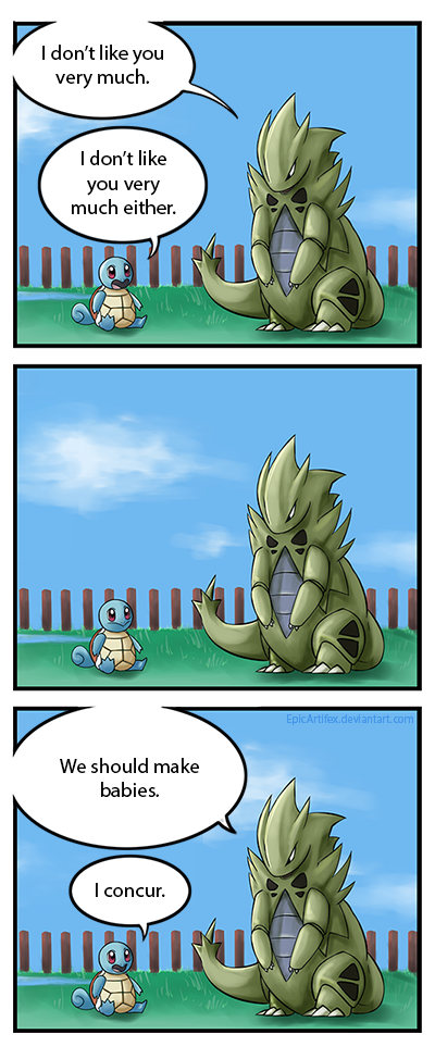 Pokemon daycare logic.