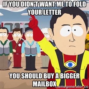 As a mailman, this always bugs me