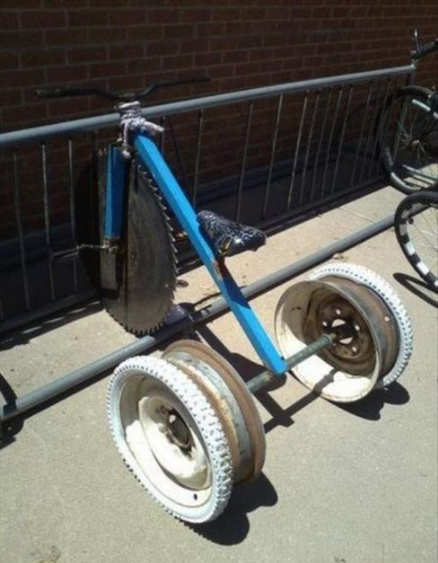 Overly manly poor nigga's bike