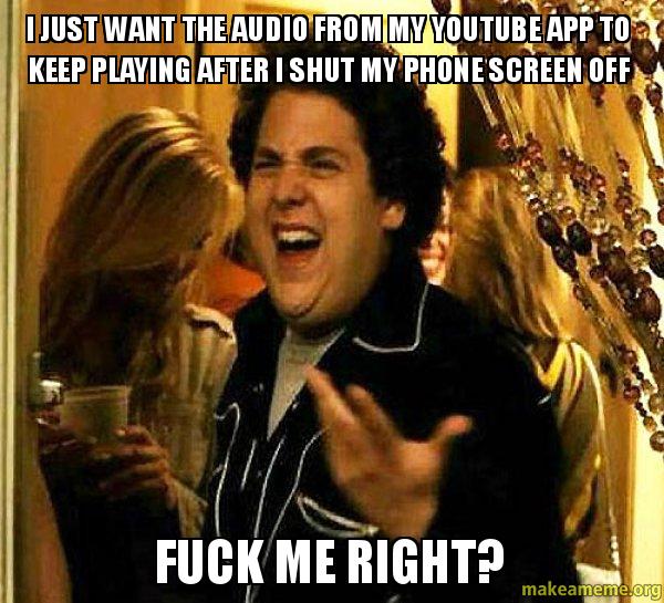 As someone who looks up music on YouTube while walking around.