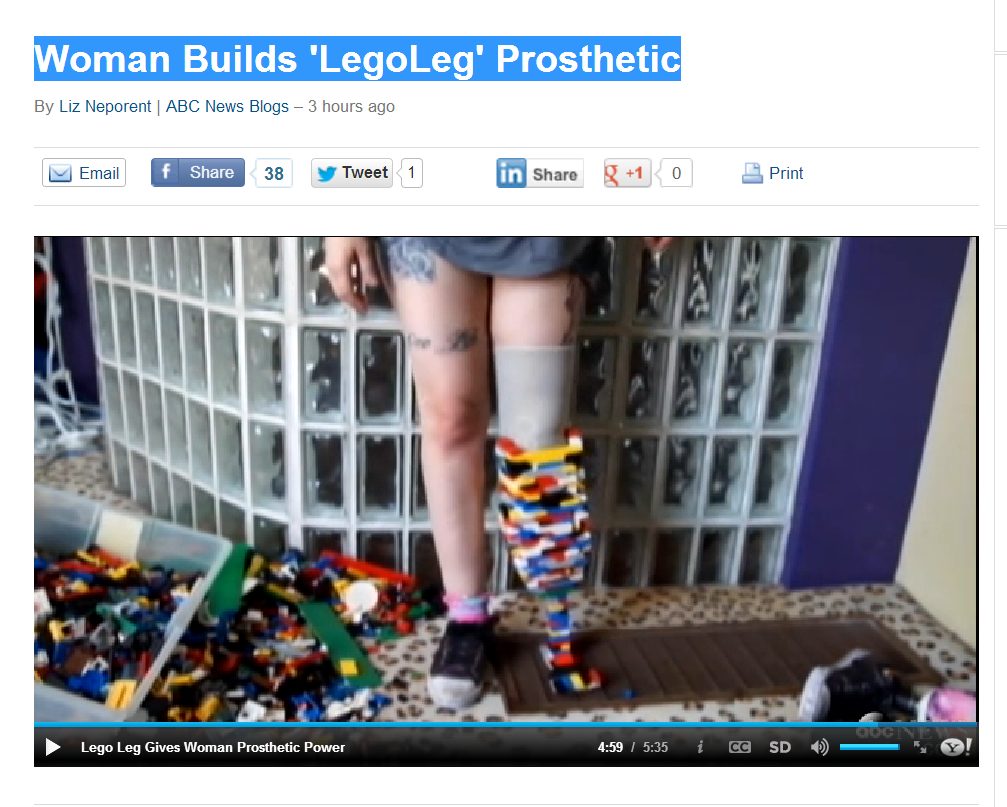 Taking "stepping on a lego" in a new level.