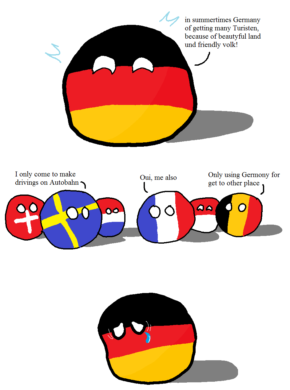 Poor German cannot into tourists.