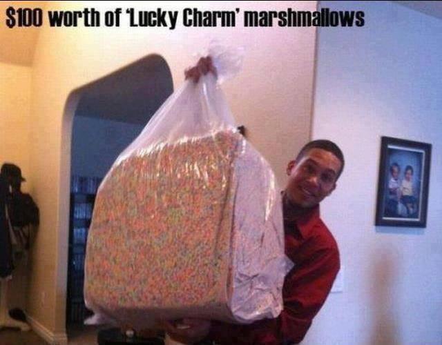 Lucky charms should only sell the marshmallows lets face it, we only buy it for the marshmallows.