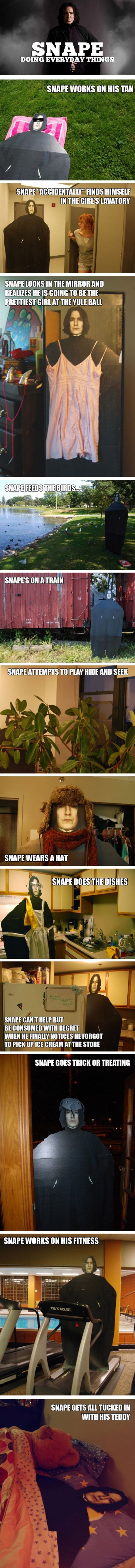 What Snape does when he's not at Hogwarts
