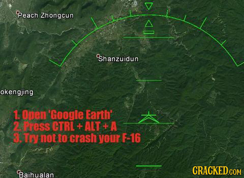 Google earth has a flight simulator