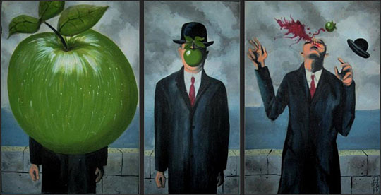 eat healthy or the apple will come for you