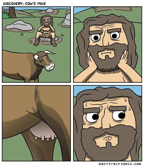 The discovery of milk...