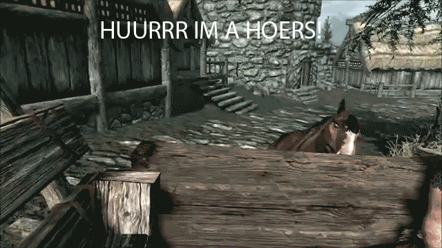 The mighty steeds of Skyrim.