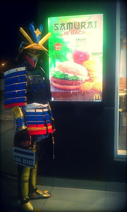 So this guy went to McDonald's to get some Samurai Burger.