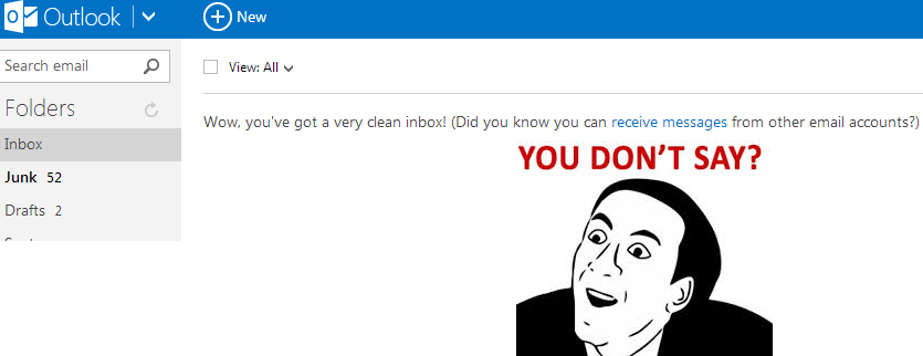 i knew outlook was dumb but this