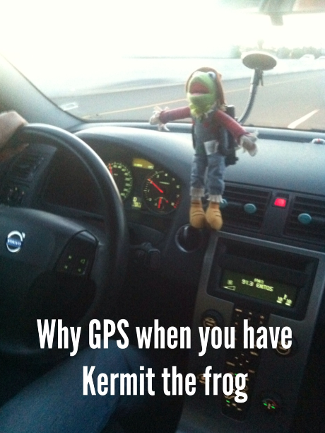 My GPS wasn´t working so I made a chair for Kermit