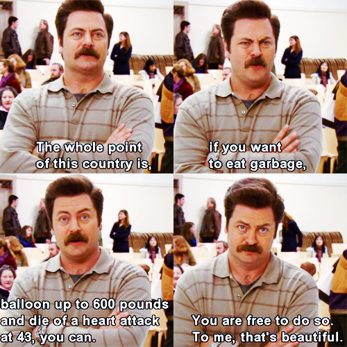 ron swanson is a true american