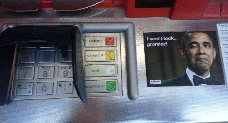 Found on a german ATM..