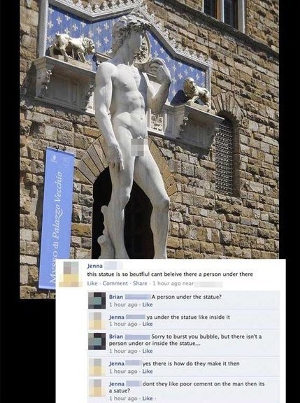 Yes, that is how they make statues. Didn’t you know?