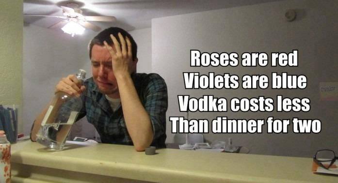 Vodka costs less.