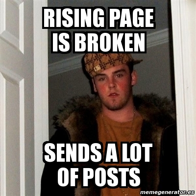 Rising page lately...