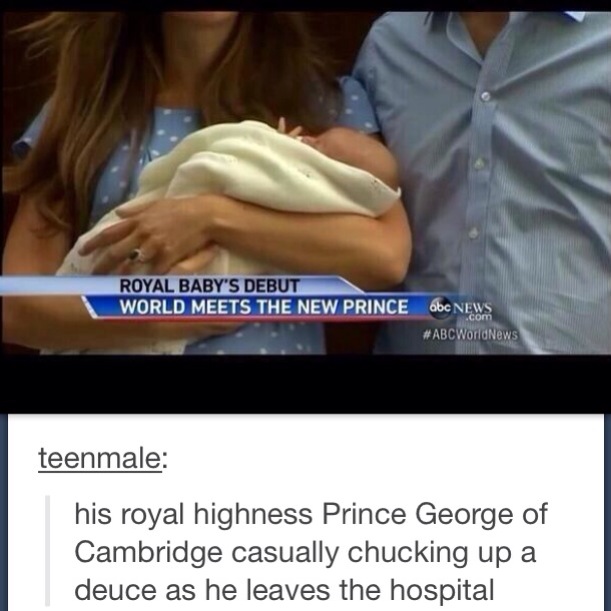 i have bad news, the next prince of cambridge was born with swag